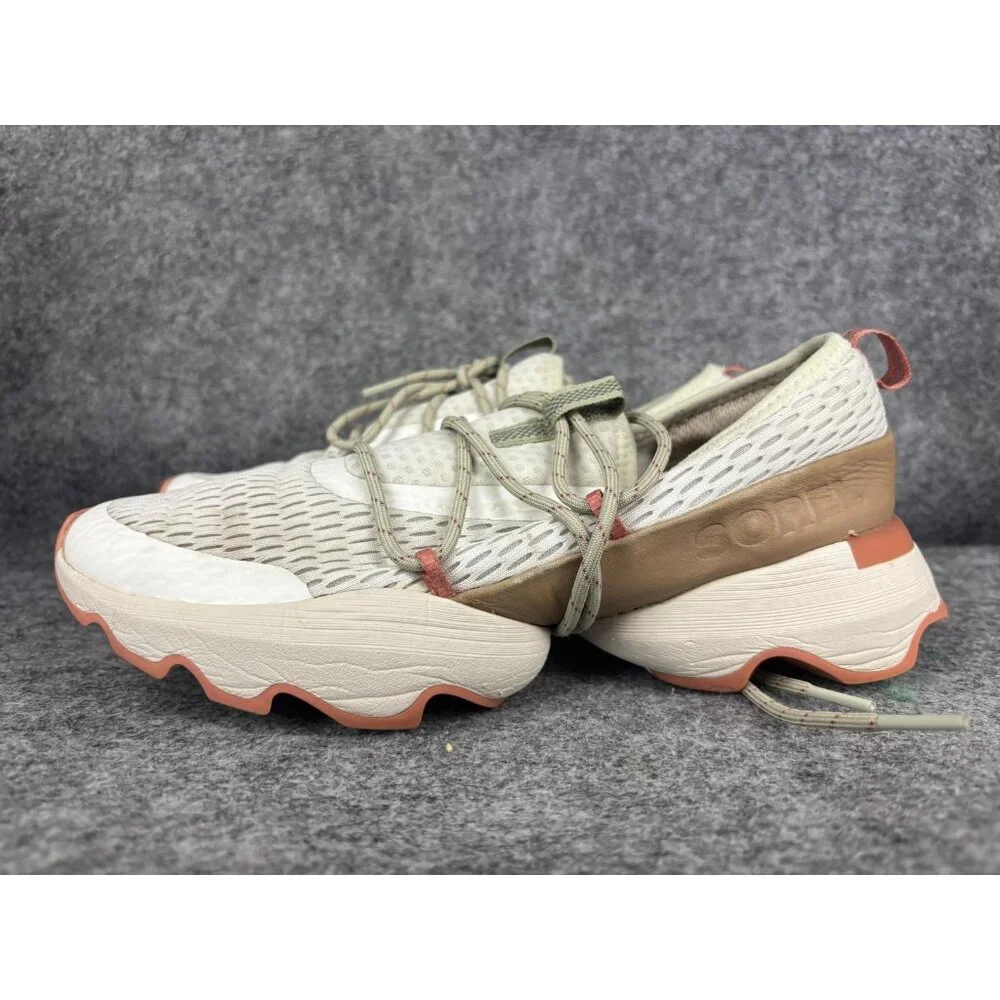 Sorel Shoes Womens Size 8.5 Beige Kinetic Impact Lace Chunky Platform Sneakers